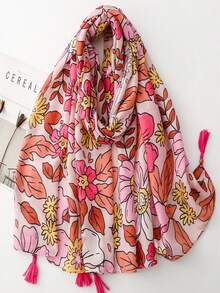 Poliéster con Estampado Floral - Multicolor - Ver 8