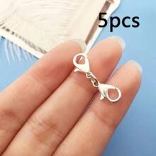 5pcs Lobster Clasp, Necklace Clasp, Classic High-End Design Necklace Clasp, Closure Clasp, Necklace Extender Connector, Suitable For Jewelry Chain, Bracelet, Necklace, Can Be Used For Making Beaded Jewelry, DIY Handicrafts - Multi-color - View 14