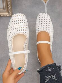 White Bow Print Mixed With PU