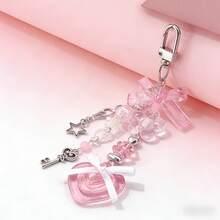 Y2K Style Pink Heart Phone Charm, Sweet Cartoon Phone Chain, Can Be Used As Bag Accessory And Door Hook Decoration, Sweet And Compact Multi-Functional Pendant, Perfect Gift For Partner, Friend Or Classmate - Multicolor - View 3