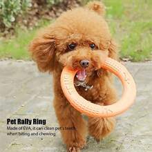 1 buah Mainan Cincin Tarik Tahan Lama untuk Anjing, Cincin Tarik Karet, Mainan Latihan Tarik Tambang & Menangkap Bola di Luar Ruangan, Mainan Kunyah untuk Anjing Berukuran Sedang hingga Besar - MultiWarna - View 2
