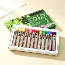 1 Set Dark Tone Soft Oil Pastel Crayons, 50 Colors Water-Soluble Smooth Soft Wax Crayons, Suitable For Oil Painting, Coloring, Drawing And Doodling - Sets - View 11