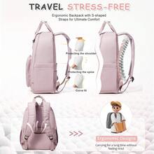 Large Capacity Student Backpack, Suitable For Middle And High School Students, Practical Travel Backpack, Portable Laptop Backpack That Can Hold A 15.6-Inch Laptop, Multi-Functional Backpack Suitable For Outdoor, Travel, Hiking - Multicolor - View 9