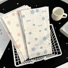 50pcs 4.3x7.9 Inch Holiday Gift Wrapping Paper Bags, Including Premium Gift Wrapping Paper Bags, Decorative Accessory Gift Bags, Blue And Pink Star Pattern Wrapping Paper, Thickened Gift Wrapping Bags, Creative DIY Decorative Gift Paper Bags, Suitable For Holidays, Weddings, Birthdays, Parties, Gift Wrapping Bags And Gift Wrapping Bags - Packaging Bags - View 3
