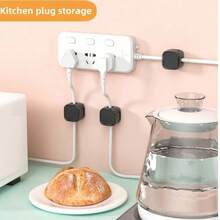 5/3pcs Magnetic Cable Organizer - Black & White Cable Clips, Compact & Durable, Suitable For Desk/Wall Installation, Can Store Phone Cables, Chargers, Suitable For Tech Enthusiasts And Students, Includes Base And Clips, No Drilling Required, Home Office - Cable Organizer - View 8