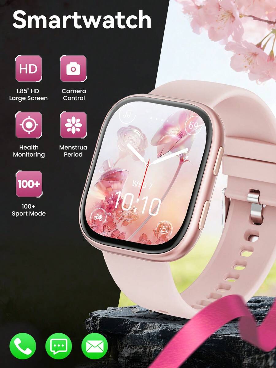 Hwagol 2026 Upgraded Smart Watch (Call/Answer Calls), 1.85-Inch Display, 230mAh Battery Capacity, Suitable For Men And Women, Fitness Tracker, Multiple Sports Modes, Step And Calorie Counter, Sleep Monitoring, Compatible With Android And