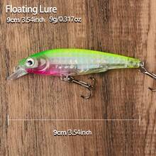 Set 6 Umpan Ikan Minnow Mengapung, Umpan Keras Bionik Reflektif Laser, Cocok untuk Memancing di Air Tawar dan Perairan Dangkal untuk Ikan Bass dan Ikan Perch - MultiWarna - View 2