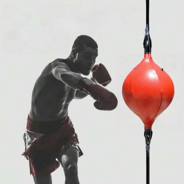 Pera Boxeo EKR Rojo Poliuretano 20cm Pelota Reflejos Modelo NW-088