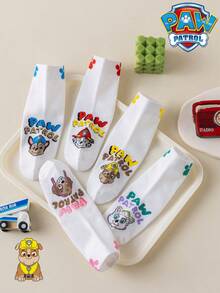 1/5/10 Pairs Paw Patrol Kids Socks Cute Puppy Paw Print Winter Mid-Calf Socks Fun Christmas Gift Children Socks - Multicolor - View 1