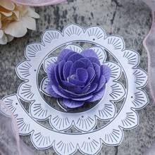 Cetakan Pemotong Logam Bentuk Bunga Kubis, Cetakan Potong Bunga DIY, Templat Baja Karbon untuk Scrapbooking, Pembuatan Kartu Bunga, Dekorasi Bingkai Album Foto & Kerajinan Bunga Kertas Buatan Tangan - C-Perak - View 7
