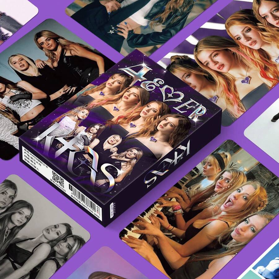 55pcs Laser Holographic K4OS Girl Group Postcard Photo Cards Celebrity Support LOMO Cards - Multicolor - View 1