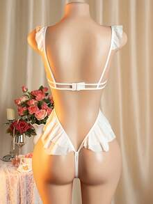 性感内衣、镂空连体裤、女士连体裤和性感连体裤 - 白色 - 查看 3