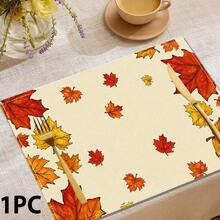 1pc/4pcs/6pcs/8pcs, Autumn, Fallen Leaves Pattern Suitable For Dining Table, Breakfast Mat, Coffee Bar, All-Season Decoration, Washable Table Mat, Room Decor, Kitchen Dining Table Mat, Indoor/Outdoor Party Decor, Home Decor, Ideal Gift - Multicolor - View 8