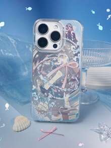Ribbon Ocean Vortex Pattern Phone Case - Large Hole IMD Shockproof Shell - Compatible With Apple 17/17Air/17Pro/17Promax, 16/16Plus/16Pro/16Promax, 15/15Plus/15Pro/15Promax, 14/14Plus/14Pro/14Promax, 13/13Pro/13Promax, 12/12Pro/12Promax, 11/11Pro Max, Dustproof, Popular - Multicolor - View 1