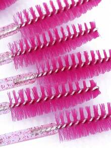25pcs Disposable Eyelash Extension Brush Makeup Brush Mascara Wands Applicator Spoolers Eyelashe - Mauve Purple - View 4