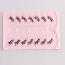 7 Pairs Thai-Style Half Lash Little Devil False Eyelashes, Full Strip Spiky Lash Texture, Clear Soft Band, Large Capacity, Camera-Friendly & Easy To Apply, For Daily Makeup & Shooting Scenarios - View 7