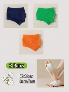 1/3/4 Pairs Bikini Cotton Split Toe Socks, Summer Thin Half-Palm Invisible Two-Toe Socks, Matching Flip-Flops - Multicolor - View 17