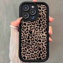 A Phone Case With A Leopard Pattern, Designed For Iphone 16/15/14, Featuring A Stylish Print. - 黑色 - 查看 1