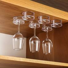 Wine Glass Rack, 1pc, Under Cabinet Mount (Transparent), No Drilling Required, Quick Installation - View 12