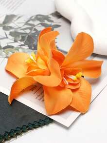 1/6/8/9pcs Hawaiian Flower Hair Clips, Women's Plumeria Hibiscus Hair Clips, Fashion Artificial Flower Hair Clips, Summer Holiday Beach Party Hair Accessories, Bohemian Style Fabric Hair Clip Set, Elegant Women's Hair Clips, Summer Women's Hair Accessories, Suitable As Gifts For Girls, Valentine's Day Value Set, Flat Claw Clips, Hair Clips, Hair Claws, School Supplies - Multicolor - View 6