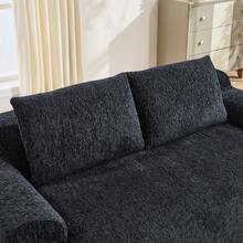 Doppelsofa, Modula Res Sofa, Tiefsitziger Memory-Foam-Cloud-Stuhl Mit Kissen-Black - Black - View 11