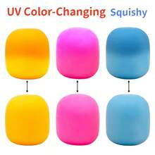 Mello Mallo Marshmallow Pengubah Warna UV, Bola Sensorik Berisi Tepung yang Berubah Warna karena Sinar Matahari UV, Mainan Gelisah - MultiWarna - View 5