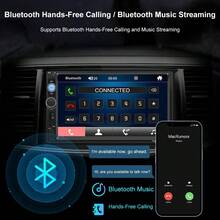 Reletech 7英寸双DIN车载MP5播放器 - 触摸屏显示 + 支持安卓/iOS镜像、倒车影像、USB/TF卡/FM收音机、多色背光按键、通用车载音响系统 - 黑色 - 查看 4