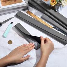 [Handle Protector Set]2pcs/Set Refrigerator Handle Protector, PU Leather Material - Oil-Resistant Anti-Collision Door Handle Protector, Leather Handle Cover, Suitable For Various Kitchen Appliances, Office And Home Doors - Grey - View 8