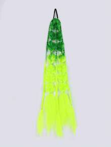 Ombre Gradient Bubble Braids Ponytail Hair Extension, Thin Side Braided Lantern Braid, Y2K Rave Festival Fake Hair Pieces With Elastic Hair Tie - Multicolor - View 14