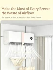 1 PC Foldable Air Conditioner Drying Rack, Portable Multi-Hole Travel Clothes Hanger, Space-Saving Collapsible Laundry Rack For Hotel, Business Trip, Home, Apartment, Dorm, Camping, Lightweight, Durable, Quick-Dry, Indoor Outdoor Summer Use - View 10