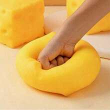 1pc Extra Large Square Cheese Squeeze Toy, Soft Slow Rebound Stress Relief Squishy, Needdoh - Multicolor - View 3