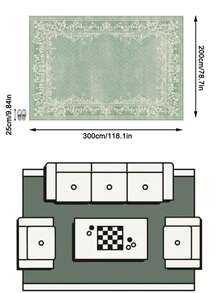 1件裝 歐式奢華復古波斯經典花卉軟絨仿喀什米爾地毯，適用浴室、廚房、玄關、走道、床邊、客廳、臥室，四季通用機洗地墊，家居裝飾 - 彩色 - 查看 16