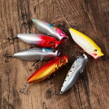Set Umpan Udang Gelombang Mengapung 6 Buah, Umpan Permukaan Keras untuk Ikan Bass dan Ikan Kakap Laut, Kombinasi Lemparan Jauh - MultiWarna - View 5