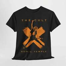 Camiseta The Cult  Temple, Regalo para Amantes de la Música, Camiseta Gráfica de Banda, Camiseta Unisex de Algodón - Negro - Ver 7