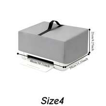 Printer Cover- 5 Sizes Available, 2 Colours(Black/Grey), Heavyweight 300D Oxford Fabric, Drawstring Closure At The Bottom, With A Top Handle, Suitable For Printer, Printers For Home Use, Hp Printer, Dtf Printer(Only The Protective Cover) - Black - View 14