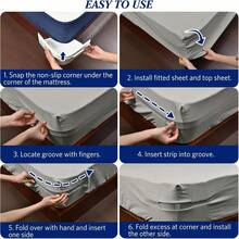 Locking Sheet Holder Set, Corner Sheet Gripper Straps For Mattress, Heavy Duty Non-Slip Bed Fasteners, Keeps Sheets Firm And Tight, Fits All Mattress Sizes, Multi-Function Household Tool - A - View 4