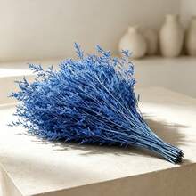 50/80g Artificial Lover's Grass, For Home Decor, Floral Arrangement, Wedding Decoration, Bouquet Making, Holiday Accent, Bohemian Style Photo Prop - Blue - View 2