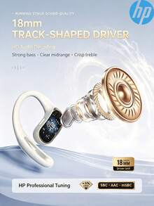 HP Earbud Bluetooth ini memiliki desain over-ear, driver dinamis 18mm, Bluetooth 6.0, dan diamankan dengan silikon cair untuk pemasangan yang stabil, sehingga cocok untuk berlari maupun bepergian. - View 2