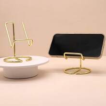 1pc Metal Iron Phone Stand, Slouchy Person Desktop Metal Stand, Dual-Use Creative Business Card Holder, Simple Desktop Portable Reading Display Business Card Rack, Suitable For Desktop Storage, Office Storage, Business Card Storage, Can Be Given As A Gift To Professionals - one-size - View 2