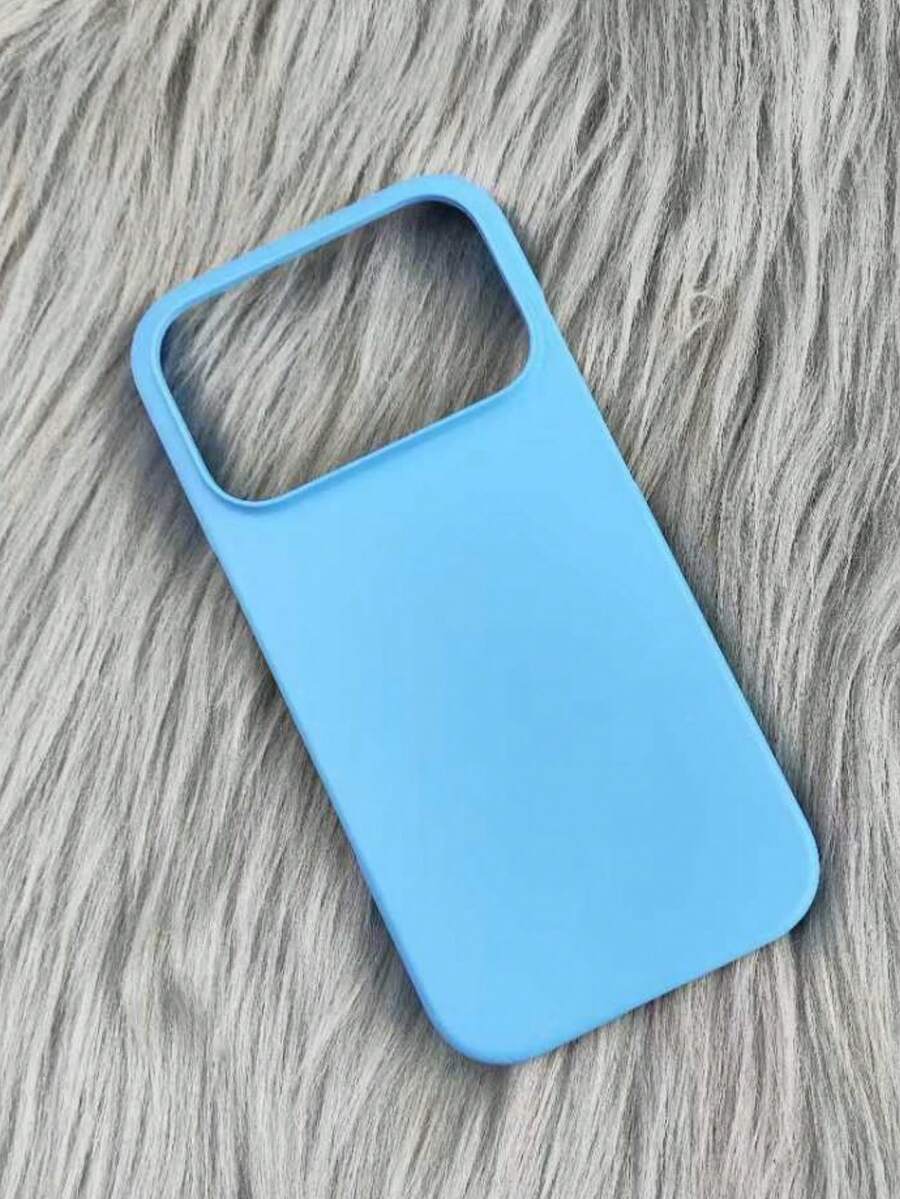 1pc Frameless Matte Skin-Friendly Touch Minimalist Solid Color Phone Case, Compatible With IPhone 18 17 Pro Max 17 Pro 16 15 14 13 12 11 Pro Max Plus, Shockproof Cushioning Hard PC Protective Shell - Sky Blue - View 1