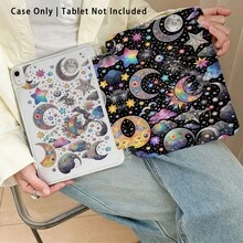 1pc Tablet Protective Case With Stand, Moon, Star, Cloud Pattern, Suitable For Honor 8/9/10/X8/X8A/X9/X8Pro/X9Pro/ MatePad Se 11 Inch/MatePad 11 Inch/11.5 Inch/MatePad Pro/Apple 10th/11th Gen 2025 (A16) - Style 53 - View 5