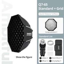Ambitful Q7 55cm Quick Release Octagonal Softbox, Bowens Mount Portable Foldable Photography Soft Light Box For For Studio Photography Shooting - View 13