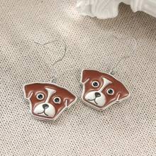Women's Creative Silver Cartoon Dog Pendant Earrings, For Daily Casual Wear - Silver - View 3