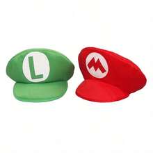 Hasbro 1 buah Topi Super Mario Odyssey untuk Halloween, Perlengkapan Cosplay, Termasuk Aksesori Kostum dengan Pola Ikonik, Sempurna untuk Acara Bertema, Permainan Peran, dan Perayaan Pesta. (Gratis Kumis, Kain Non-Woven, dan Boneka Plush Secara Acak) - A - View 3