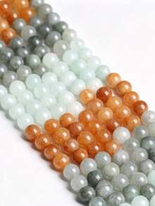 Natural Tricolor Jadeite Spacer Beads 4/6/8/10mm High Quality Jewelry Making Diy Craft Supplies Accessories For Bracelet Necklace Pendant Decoration - Multicolor - View 2