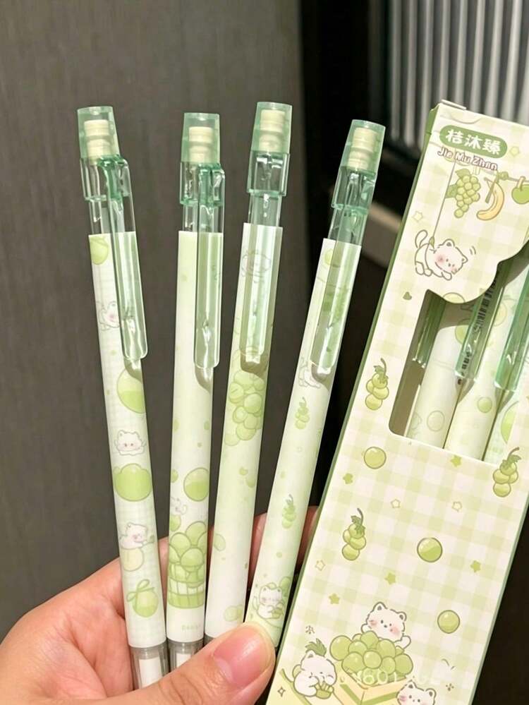 4支裝草莓自動鉛筆 0.5mm 免削鉛筆 葡萄耐用鉛芯 學生活動用免削鉛筆 - 彩色 - 查看 14