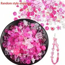 Kit de 40g de cuentas acrílicas hechas a mano de colores mixtos aleatorios para hacer joyas DIY, adecuado para pulseras y collares, múltiples formas y colores - Rosa Oxidada - Ver 22
