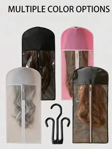 3pcs/2pcs/1pc Tas Penyimpanan Wig, Tas Penyimpanan Wig Portabel dengan Pengait Plastik, Tahan Debu dan Lembap, Pengait Wig, Praktis untuk Penyimpanan dan Perjalanan - View 3