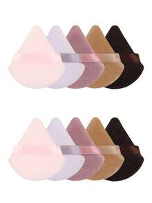 Triangle-Shaped Velvet Powder Puff 5/10/20/30/50/100pcs,Made Of Super-Soft Velvet, Designed For Contouring, Eye, And Corner, Suitable For All Skin Types. - Multicolor - View 12