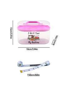 Handicraft And Sewing Tool Storage. Craft Storage Container Sewing Supplies Storage Rack Double-Wall Bucket Rotating Handle Gift Box Portable Basic Sewing Repair Kit. Sewing Tool Bag Tool Box, Sewing Box Needle Thread Tape Measure Scissors Thimble Tool Bag Tool, Suitable For Children, Adults, Travel, Home Repair (Pink). - Pink - View 10